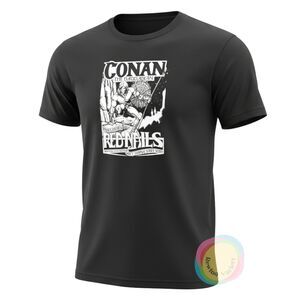 Conan the Barbarian Red Nails Graphic Tee XXL Black Double Sided